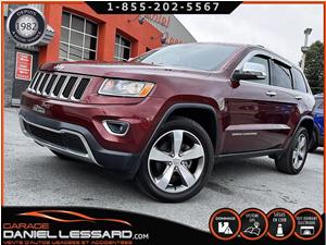 2016 Jeep Grand Cherokee LIMITED 4X4 V-6 3.6 L, CUIR, TOIT, GPS, MAGS 20''